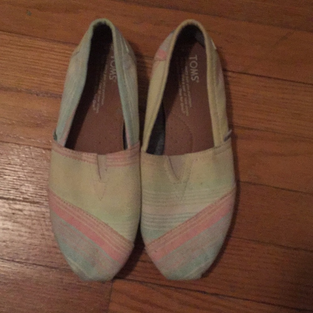 Rainbow pastel toms shoes